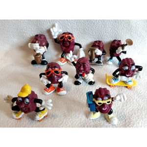 (9) Vintage 1980’s The California Raisins Band Figures